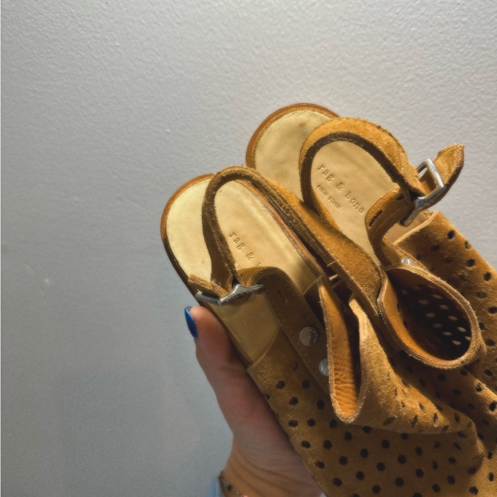 Rag & Bone Wyatt Suede Sandals 37.5 - Picture 4 of 4